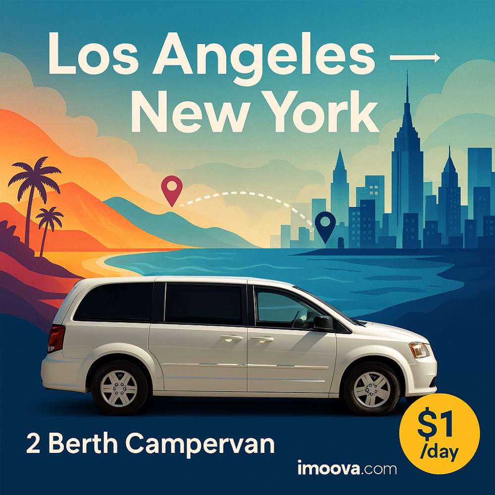 2 Berth Campervan available for relocation from Los Angeles to New York