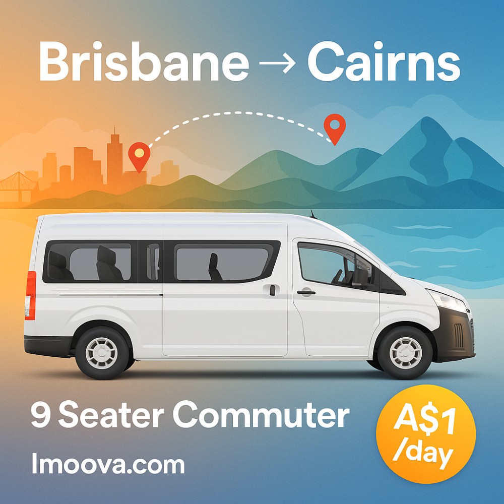 9 Seater Commuter available for relocation from Brisbane to Cairns