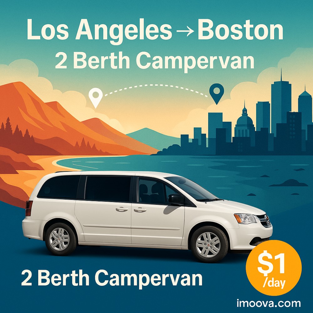 2 Berth Campervan available for relocation from Los Angeles to Boston