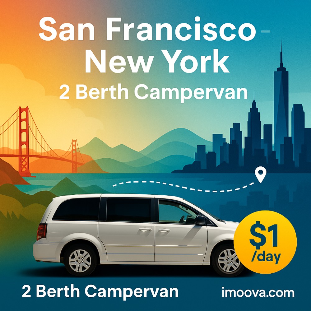 2 Berth Campervan available for relocation from San Francisco to New York