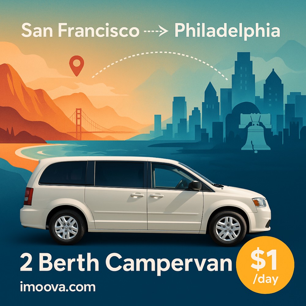 2 Berth Campervan available for relocation from San Francisco to Philadelphia