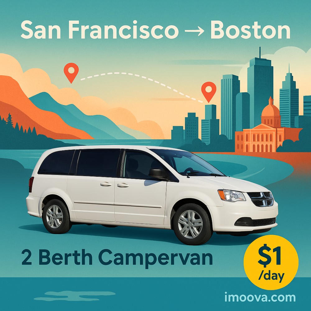 2 Berth Campervan available for relocation from San Francisco to Boston