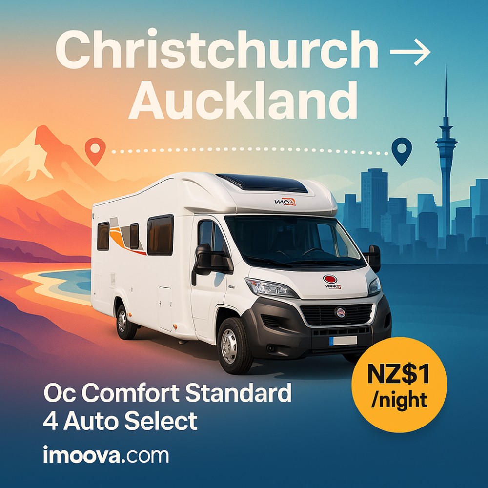 Oc Comfort Standard 4 Auto Select available for relocation from Christchurch to Auckland