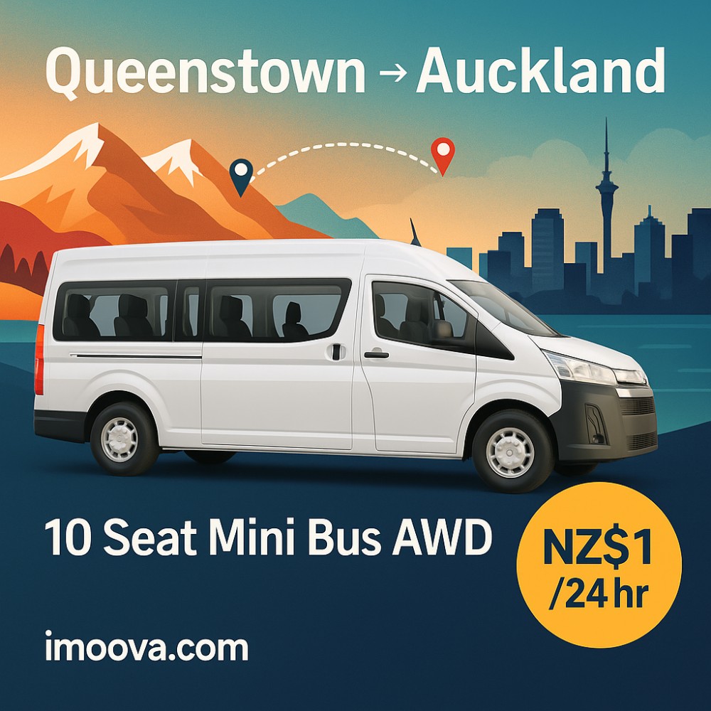 10 Seat Mini Bus AWD available for relocation from Queenstown to Auckland