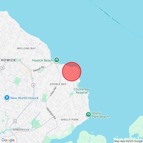 map of delivery location