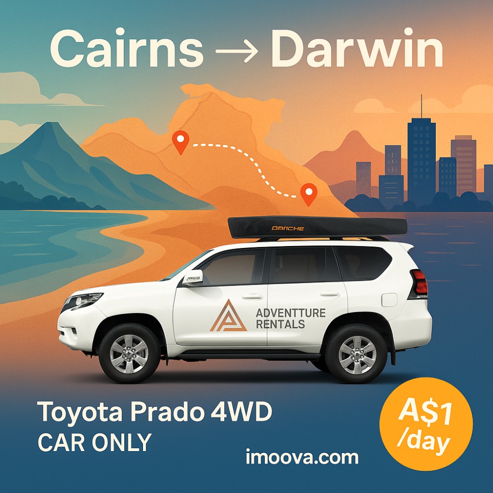 Toyota Prado 4WD CAR ONLY available for relocation from Cairns to Darwin