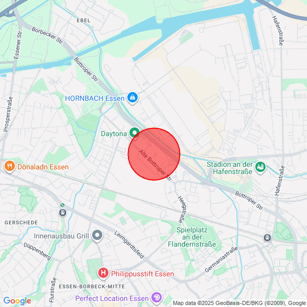 map of departure location
