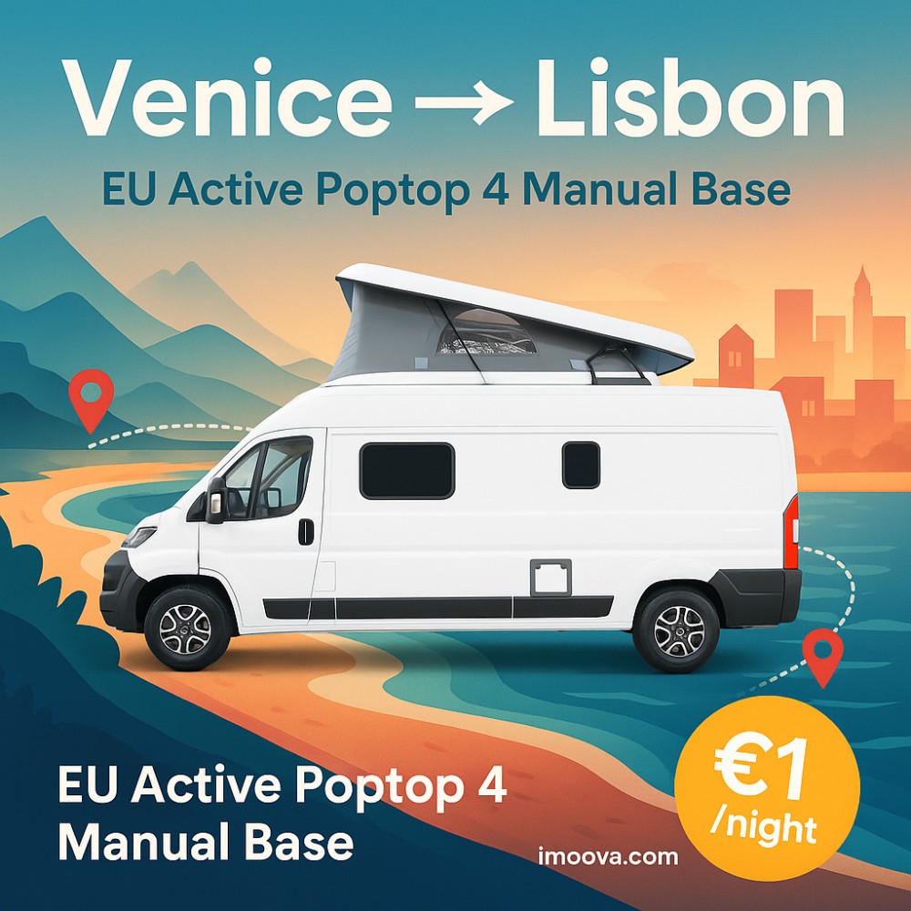 EU Active Poptop 4 Manual Base available for relocation from Venice to Lisbon
