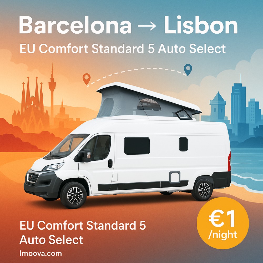 EU Comfort Standard 5 Auto Select available for relocation from Barcelona to Lisbon
