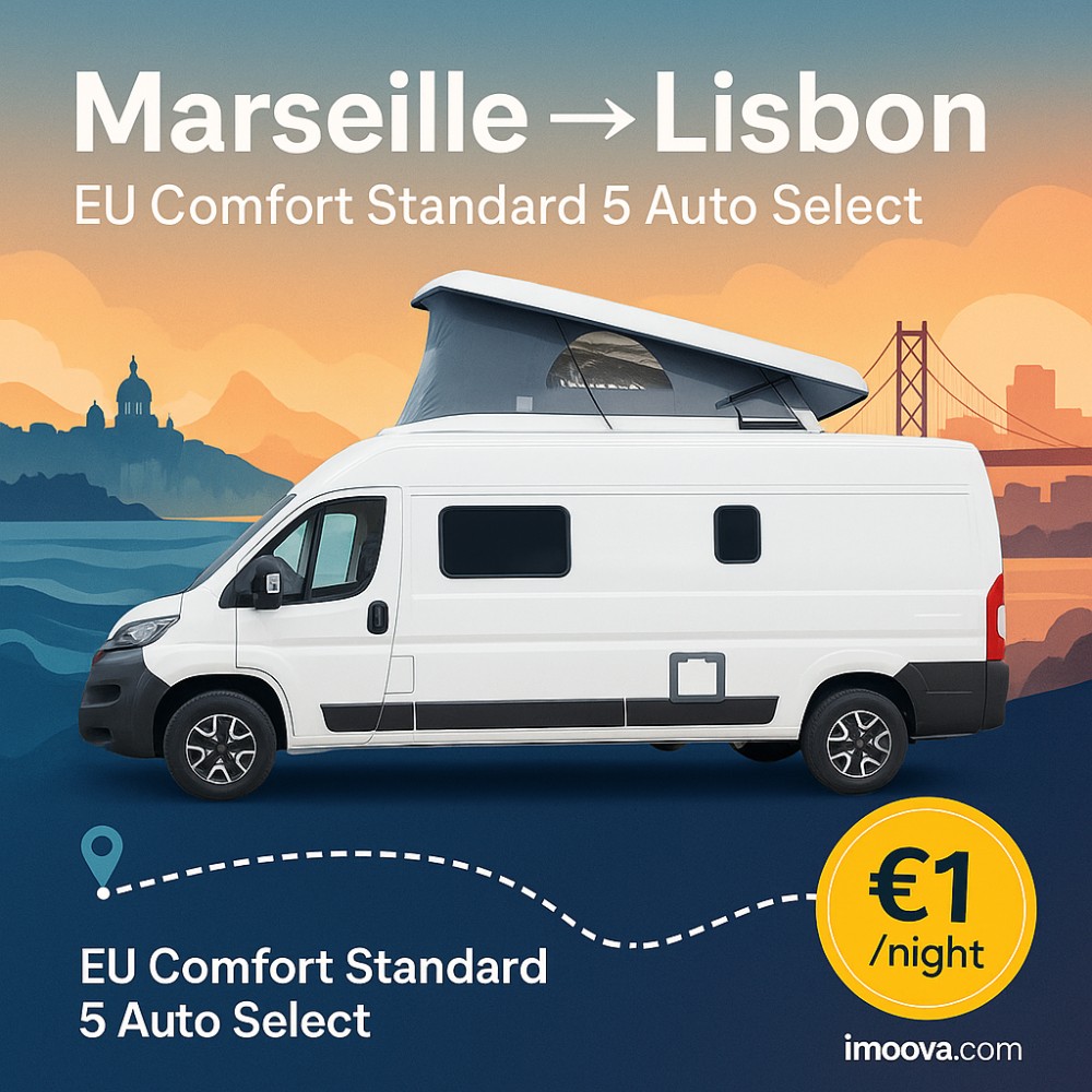 EU Comfort Standard 5 Auto Select available for relocation from Marseille to Lisbon