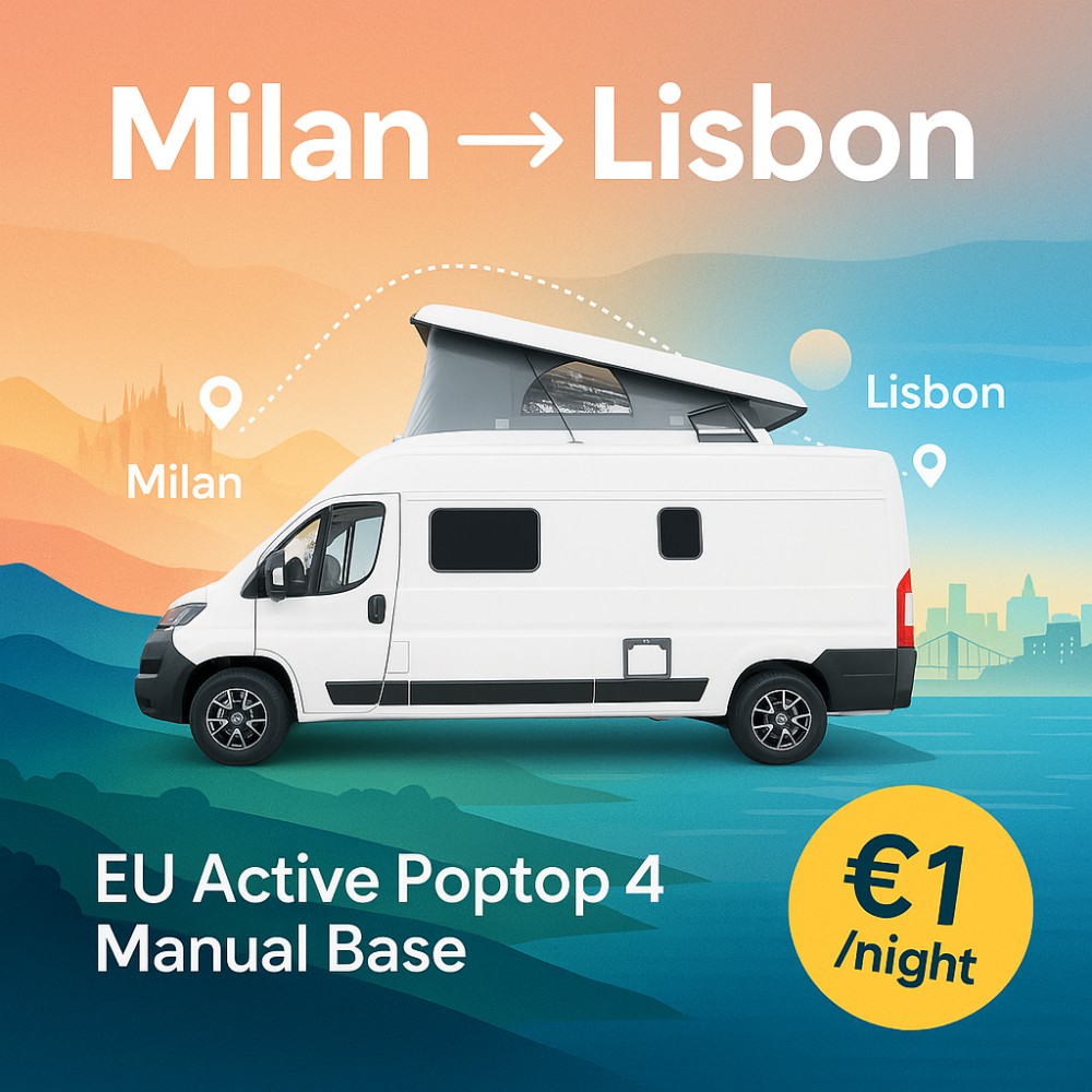 EU Active Poptop 4 Manual Base available for relocation from Milan to Lisbon