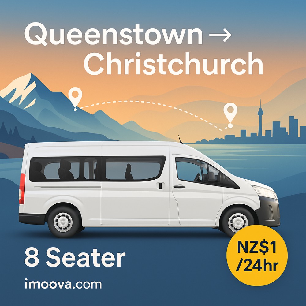 8 Seater available for relocation from Queenstown to Christchurch