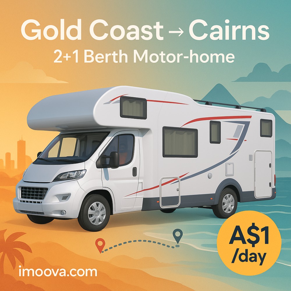 2+1 Berth Motor-home available for relocation from Gold Coast to Cairns