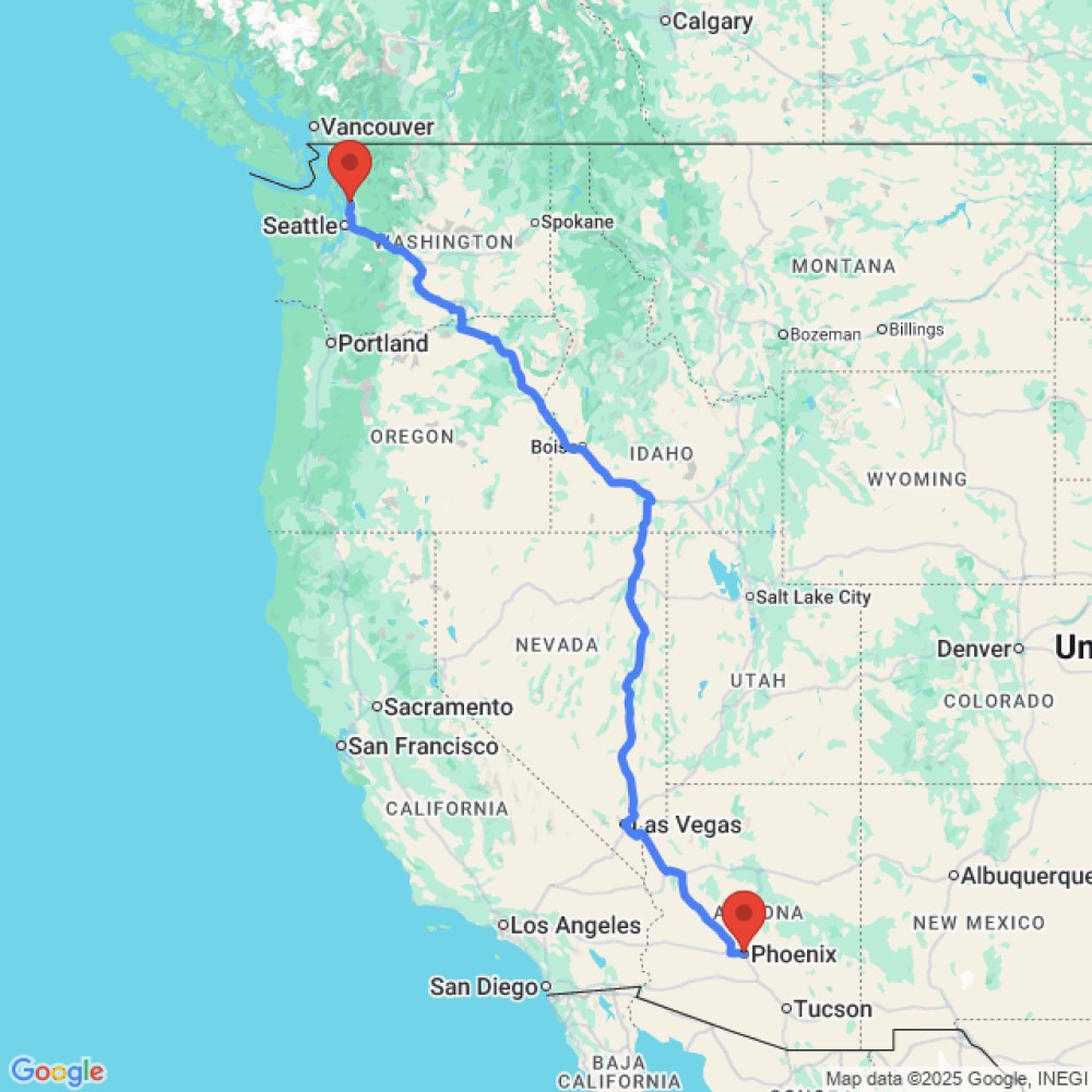 Trip between Everett and Phoenix
