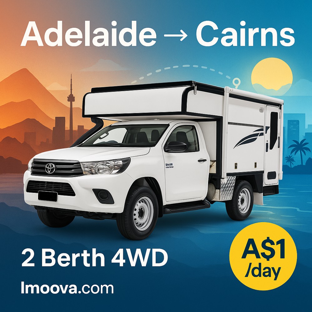 2 Berth 4WD available for relocation from Adelaide to Cairns