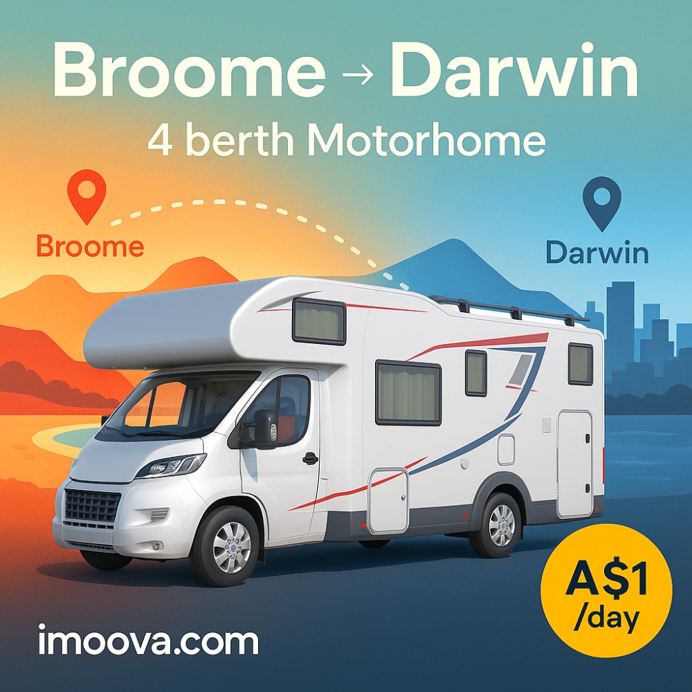 4 berth Motorhome available for relocation from Broome to Darwin