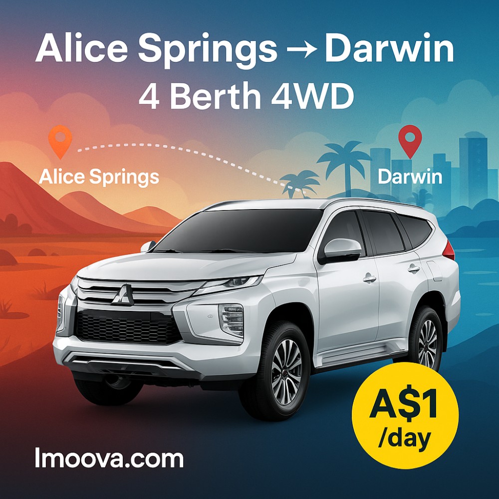 4 Berth 4WD available for relocation from Alice Springs to Darwin