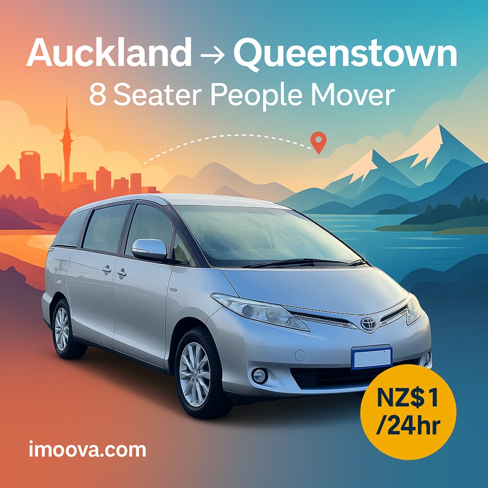 8 Seater People Mover available for relocation from Auckland to Queenstown