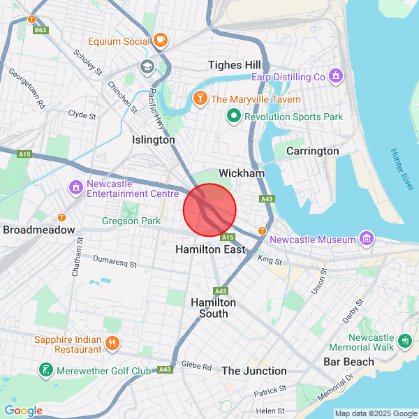 map of departure location