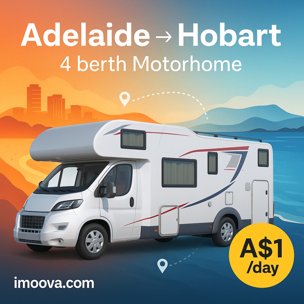 4 berth Motorhome available for relocation from Adelaide to Hobart