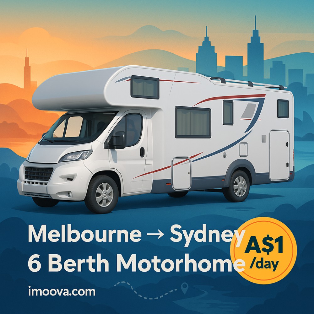 6 Berth Motorhome available for relocation from Melbourne to Sydney