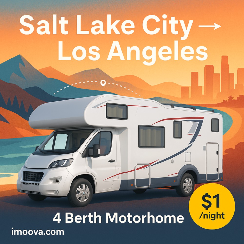 4 Berth Motorhome available for relocation from Salt Lake City to Los Angeles