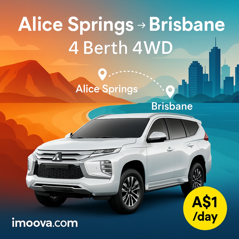 4 Berth 4WD available for relocation from Alice Springs to Brisbane