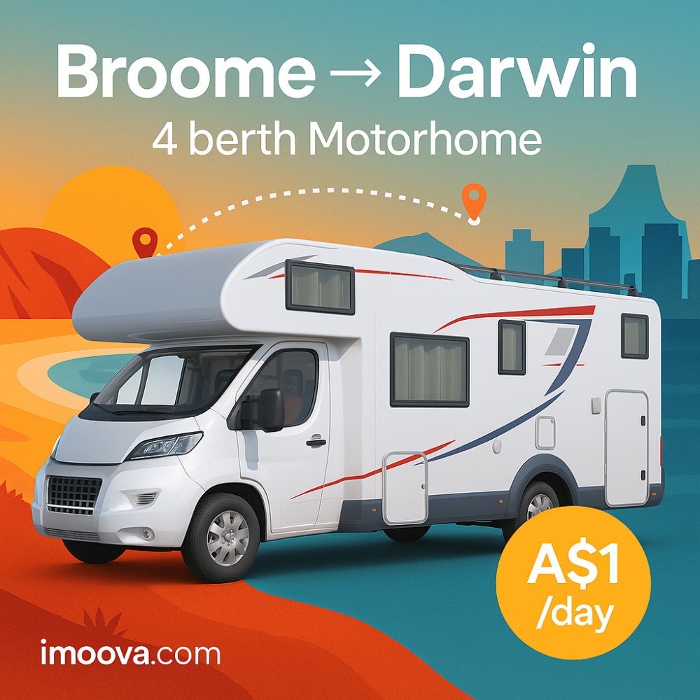 4 berth Motorhome available for relocation from Broome to Darwin