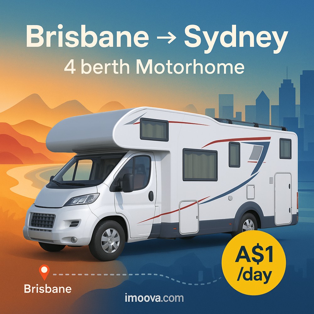 4 berth Motorhome available for relocation from Brisbane to Sydney