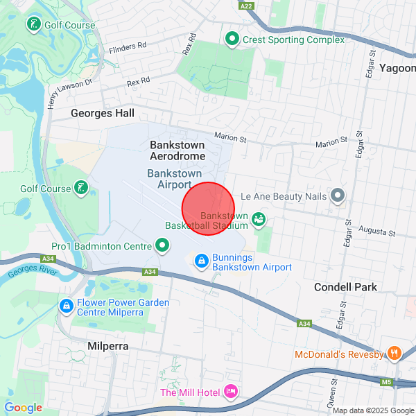 map of departure location