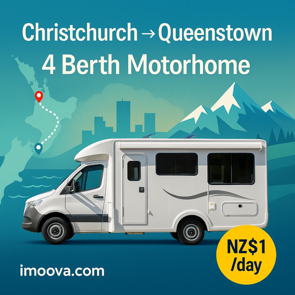 4 Berth Motorhome available for relocation from Christchurch to Queenstown