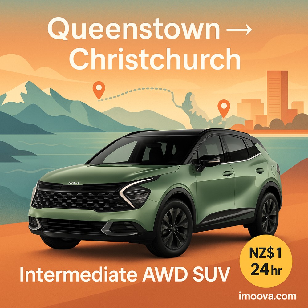 Intermediate AWD SUV available for relocation from Queenstown to Christchurch