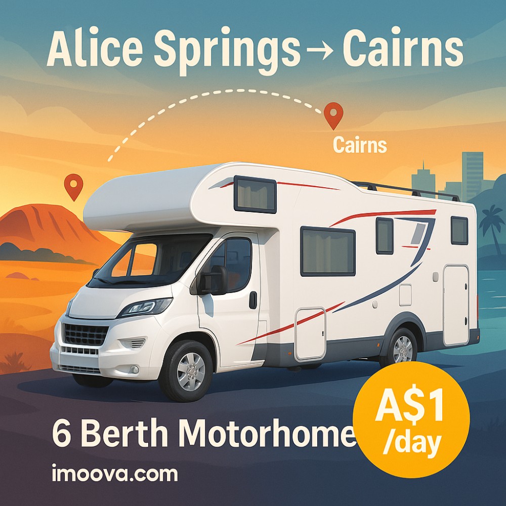 6 Berth Motorhome available for relocation from Alice Springs to Cairns