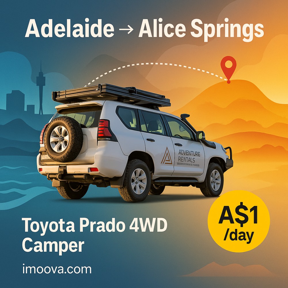 Toyota Prado 4WD Camper available for relocation from Adelaide to Alice Springs