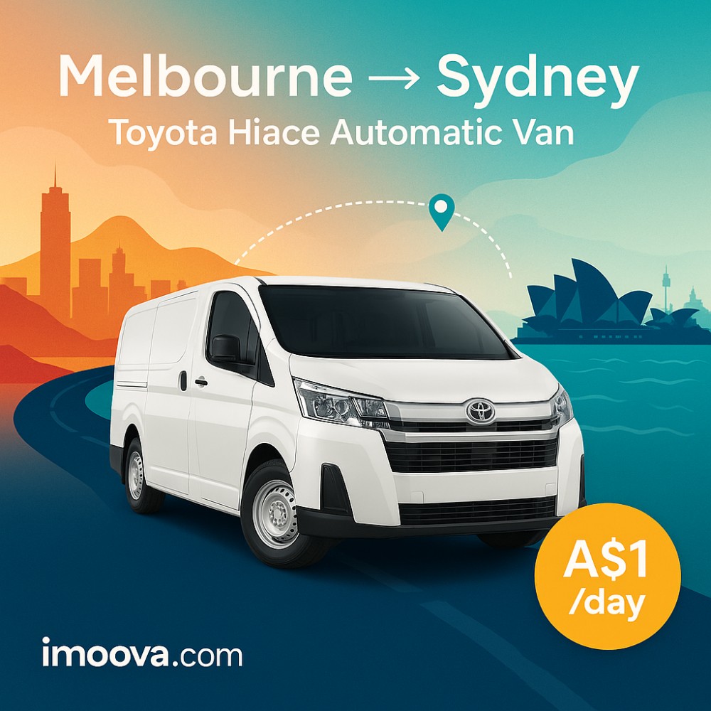Toyota HiAce Automatic Van available for relocation from Sydney to Melbourne