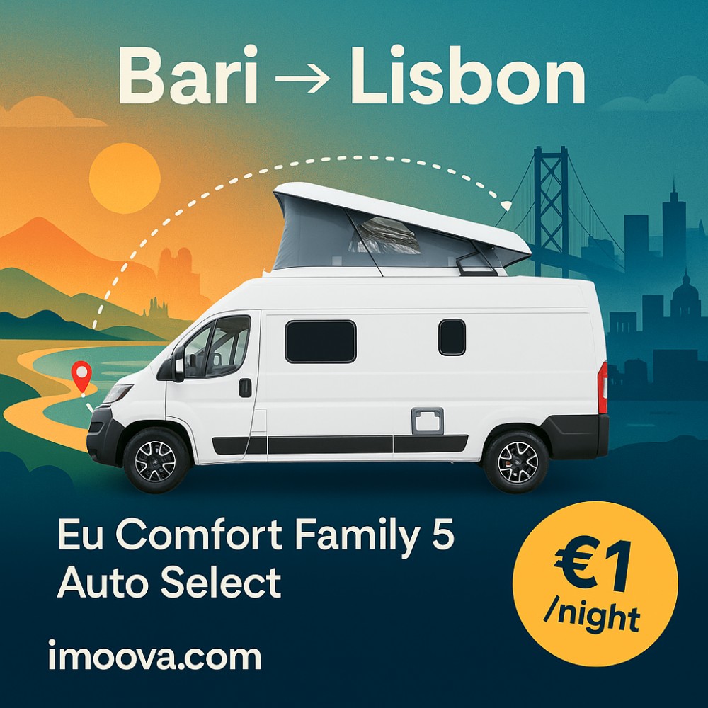 Eu Comfort Family 5 Auto Select available for relocation from Bari to Lisbon