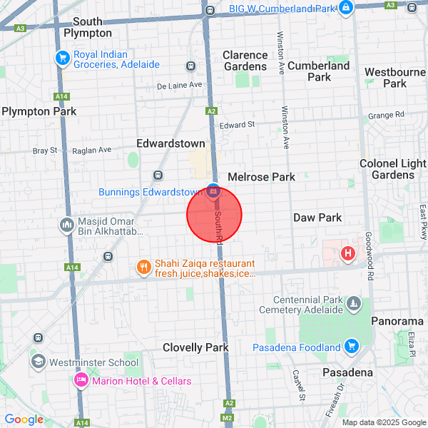 map of departure location