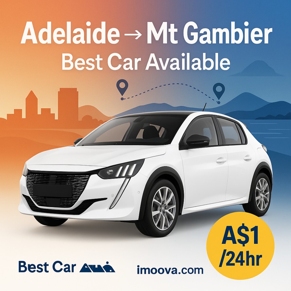 Best Car Available available for relocation from Adelaide to Mt Gambier