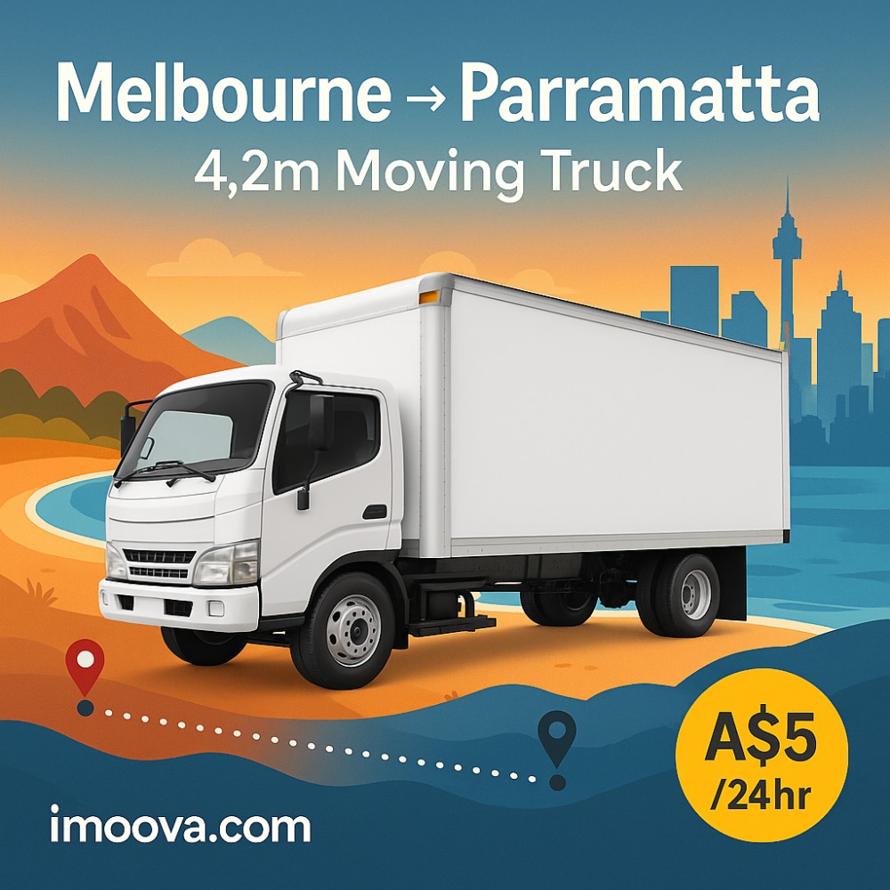 4.2m Moving Truck available for relocation from Melbourne to Parramatta