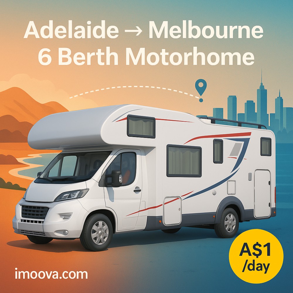 6 Berth Motorhome available for relocation from Adelaide to Melbourne