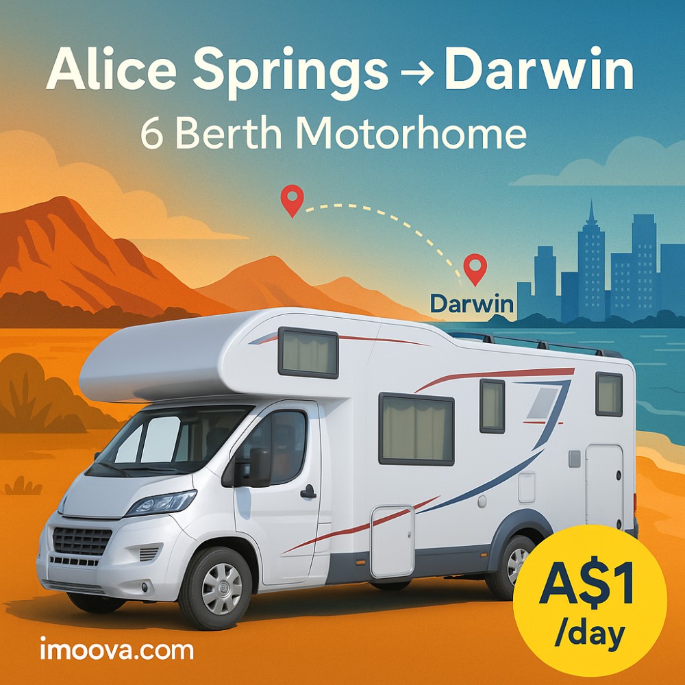 6 Berth Motorhome available for relocation from Alice Springs to Darwin