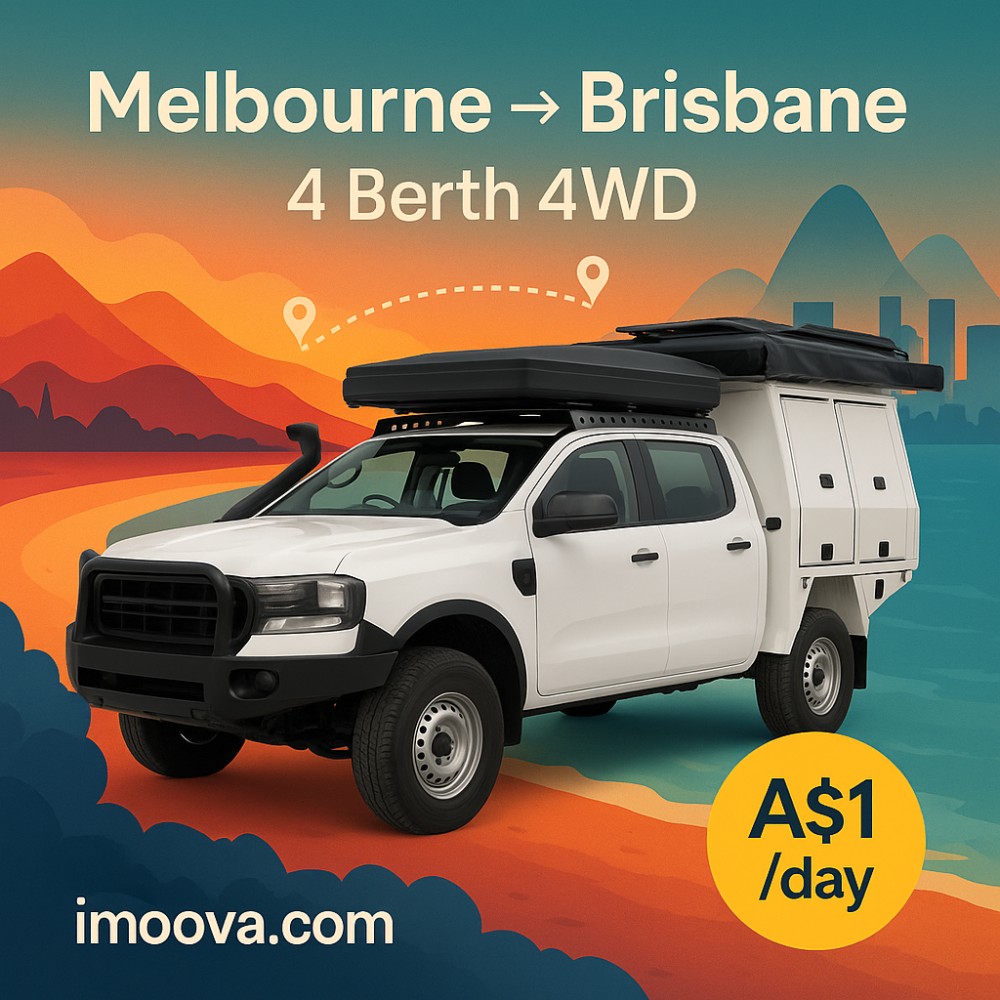 4 Berth 4WD available for relocation from Melbourne to Brisbane