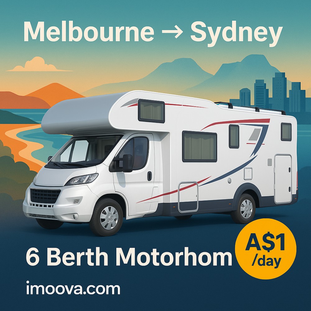 6 Berth Motorhome available for relocation from Melbourne to Sydney