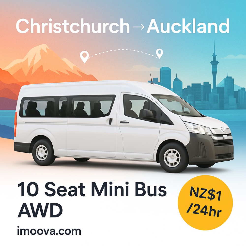 10 Seat Mini Bus AWD available for relocation from Christchurch to Auckland