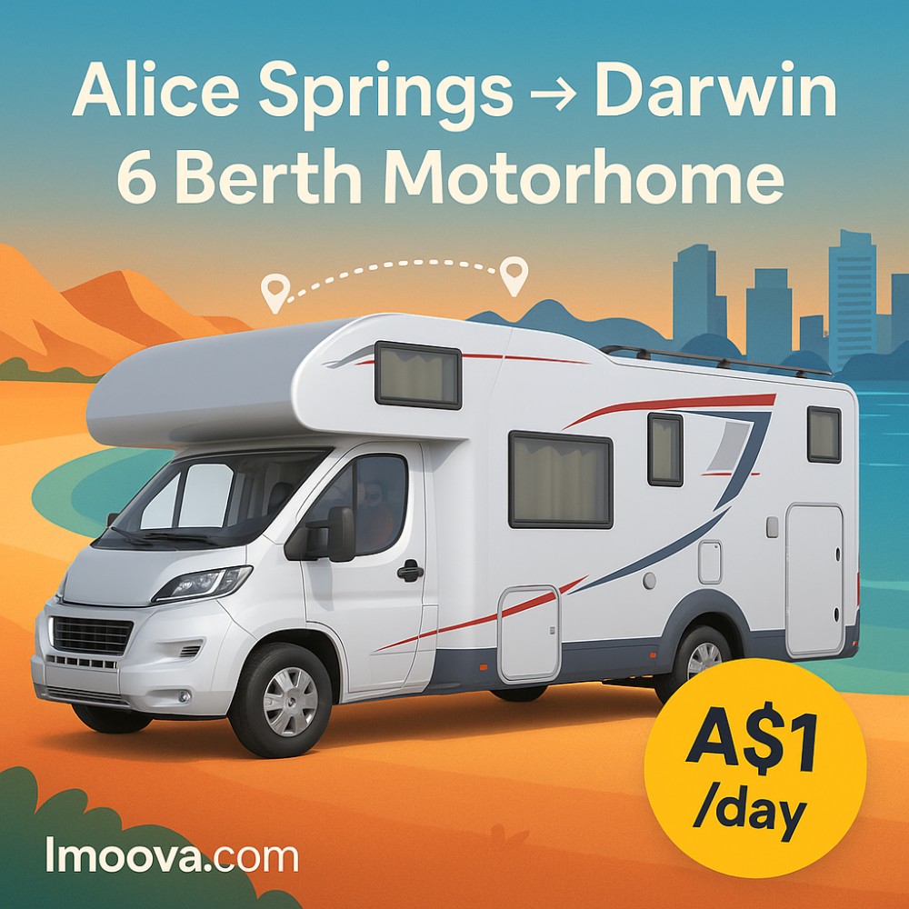 6 Berth Motorhome available for relocation from Alice Springs to Darwin