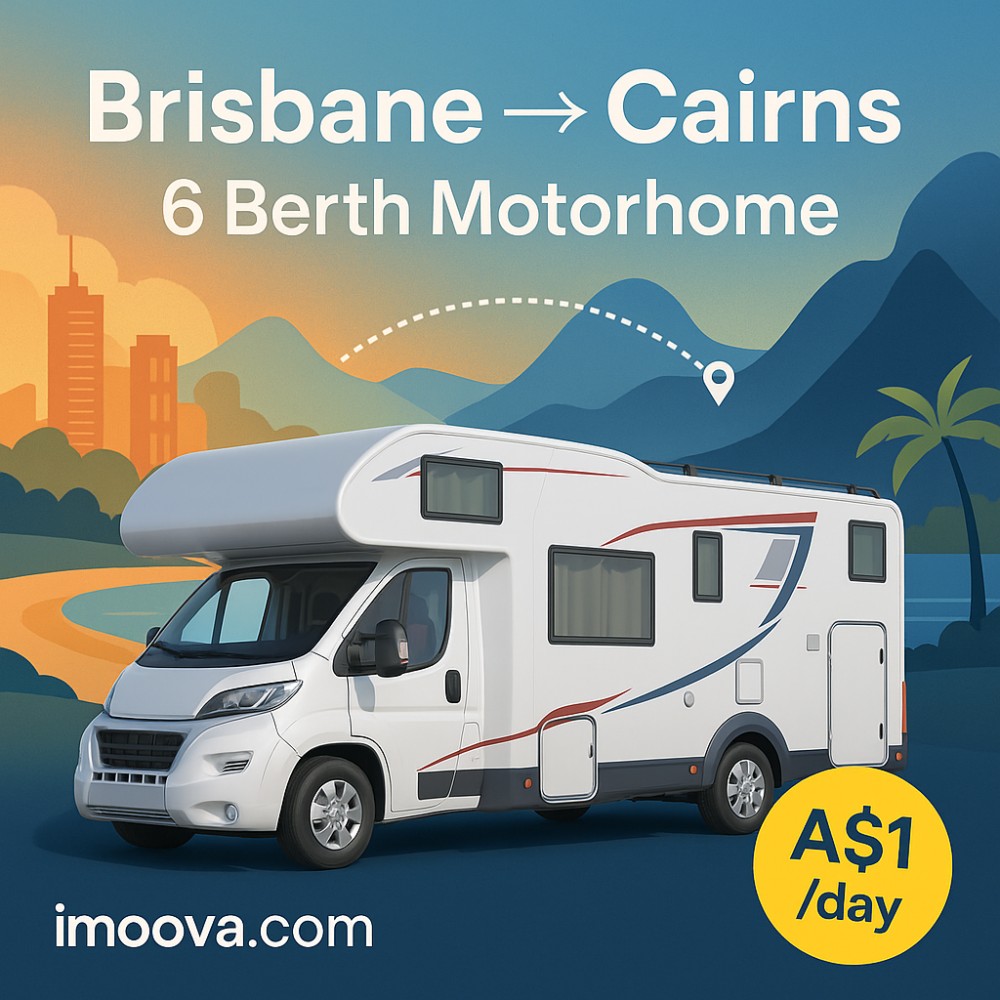 6 Berth Motorhome available for relocation from Brisbane to Cairns