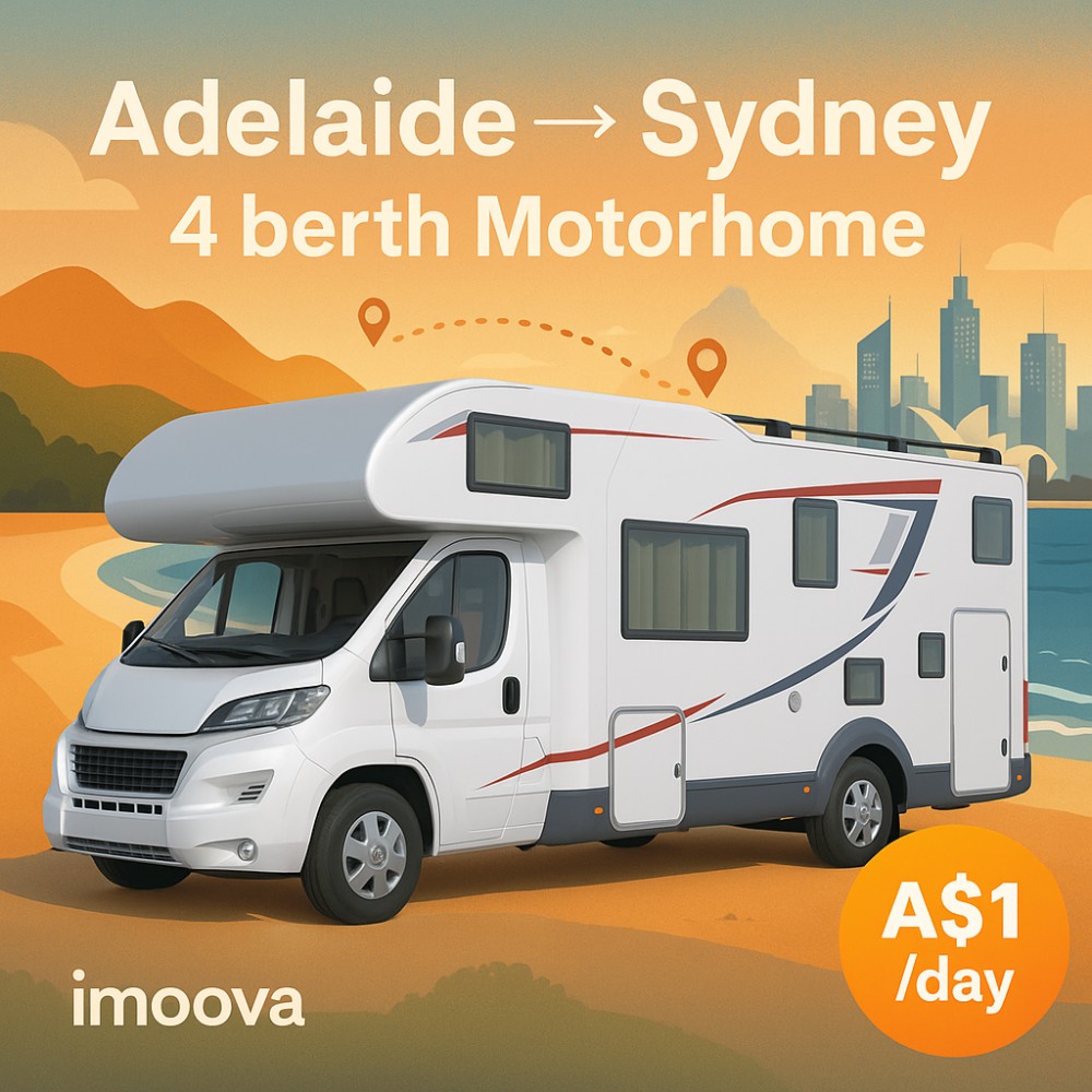 4 berth Motorhome available for relocation from Adelaide to Sydney