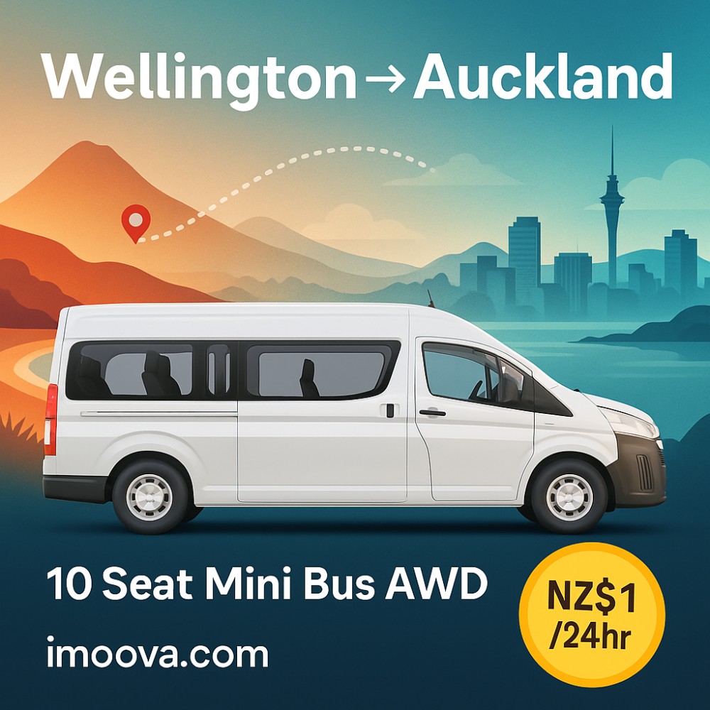 10 Seat Mini Bus AWD available for relocation from Wellington to Auckland