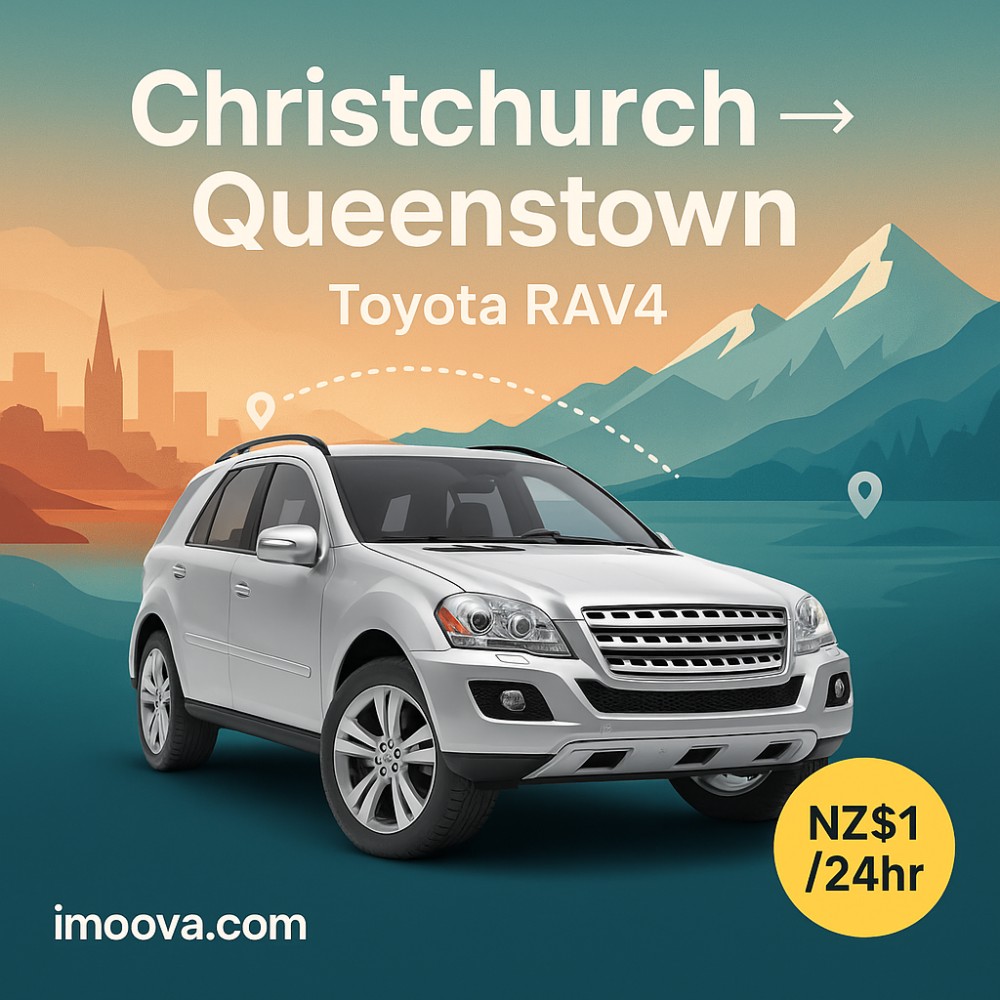 Toyota RAV4 available for relocation from Christchurch to Queenstown