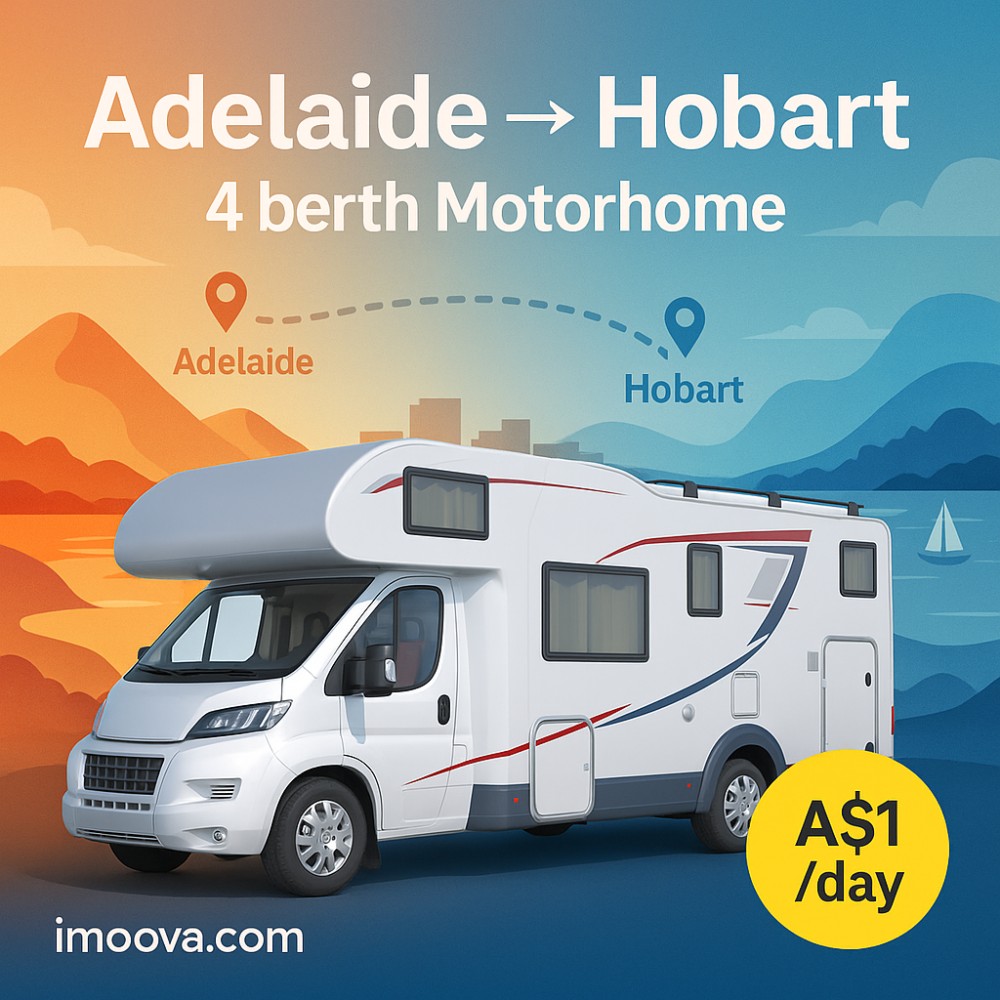 4 berth Motorhome available for relocation from Adelaide to Hobart